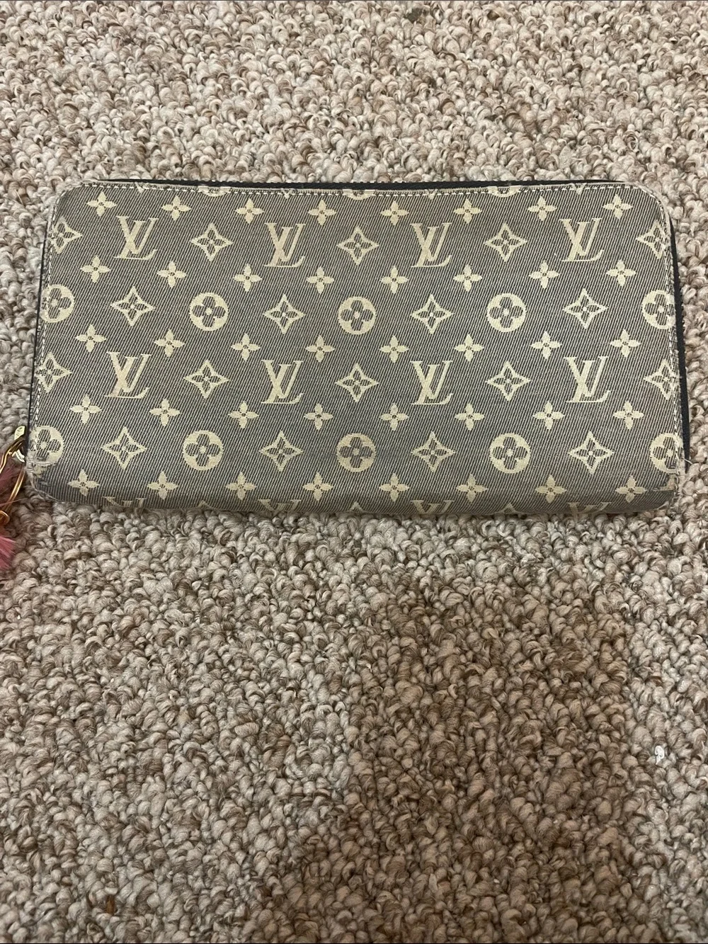 Louis Vuitton Beige Monogram Canvas Zip Wallet